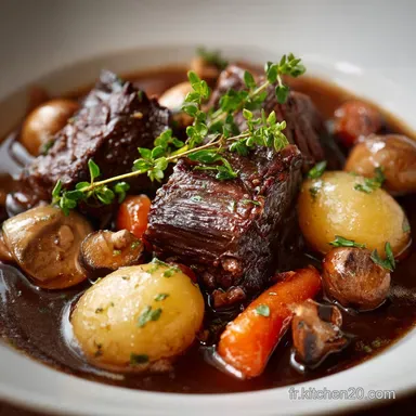 Boeuf Bourguignon sans vin Le secret du go&ucirc;t du terroir retrouv&eacute; Fiche recette