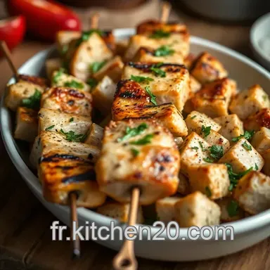 Recette Plancha : Brochettes de Poulet aux Herbes de Provence Succulentes Fiche recette