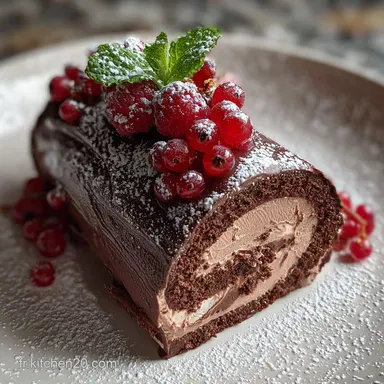 Recette de B&ucirc;che de No&euml;l au Chocolat Fiche recette