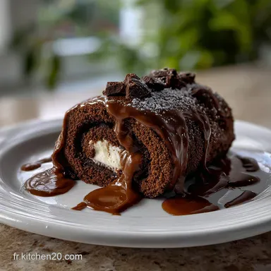 Recette de la B&ucirc;che Roul&eacute;e au Chocolat Fondant Empreinte Incontournable Fiche recette