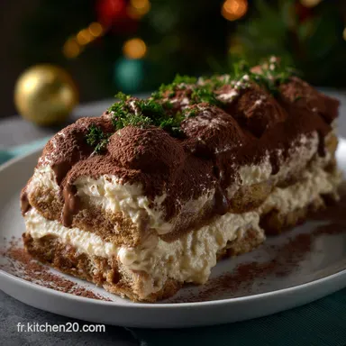 B&ucirc;che Tiramisu Le Dessert De No&euml;l Facile : Cr&egrave;me Velout&eacute;e Fiche recette