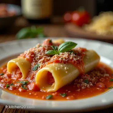 Cannelloni Sicilienne Ricotta Saucisse Recette Traditionnelle Fiche recette