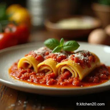 Recette Cannelloni &agrave; la Viande La Vraie Bolognaise Gratin&eacute;e Fiche recette