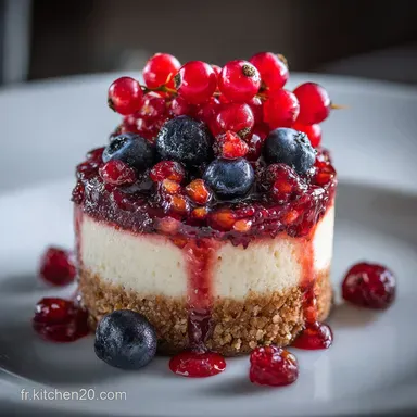 Cheesecake sans sucre aux Fruits rouges L&Eacute;l&eacute;gant Faible en Glucides Fiche recette