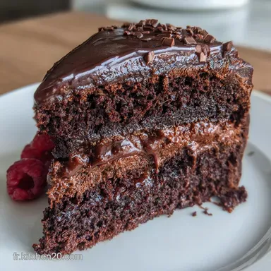 G&acirc;teau dAnniversaire tout Chocolat sans sucre ajou : Le D&eacute;lice Noir Fiche recette