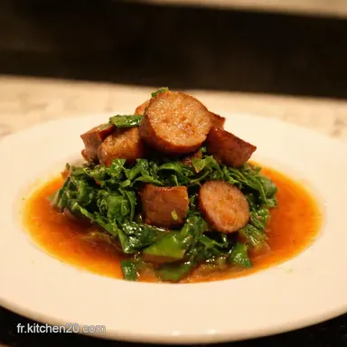 Chou Vert Brais&eacute; aux Saucisses Ma Recette R&eacute;confort Facile Fiche recette