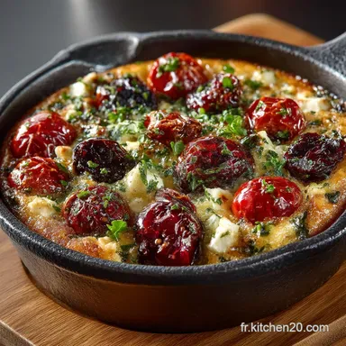 Clafoutis Sal&eacute; Proven&ccedil;al Ch&egrave;vre Tomates Cerises et Basilic Frais Fiche recette