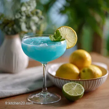 Cocktail Blue Virgin Le Lagon Bleu Vierge Express frais et chic Fiche recette