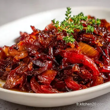 Confit d'Oignons au Vinaigre Balsamique Fiche recette