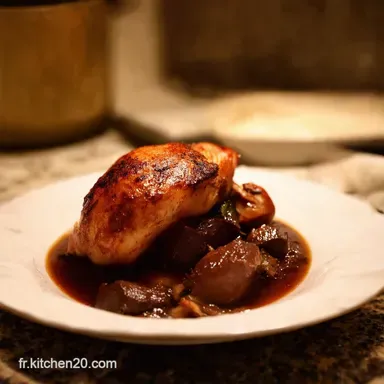Coq au Vin Facile Le Go&ucirc;t de la France &agrave; Port&eacute;e Fiche recette
