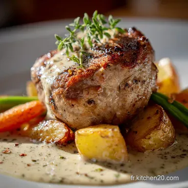 C&ocirc;te de veau &agrave; la Moutarde &agrave; lancienne : Classique Bistrot Fiche recette
