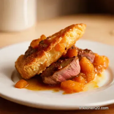 C&ocirc;telettes de Porc Grill&eacute;es Bistro Chutney Abricot Galette Fiche recette