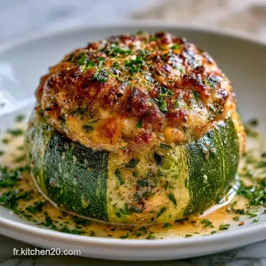 Courgette Farcie Ronde pour 4 Personnes Fiche recette