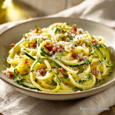 Courgettes Carbonara L&eacute;g&egrave;res Pour 4 Personnes Fiche recette