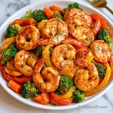 Crevettes et L&eacute;gumes Air Fryer Fiche recette