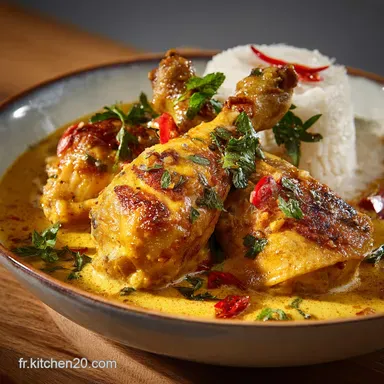 Cuisses de Poulet Coco et Curry : Recette Confort Express Fiche recette