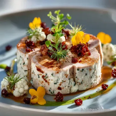 Menu de r&eacute;gime prot&eacute;in&eacute; Dinde Farcie Ricotta Mousseline ChouFleur Fiche recette