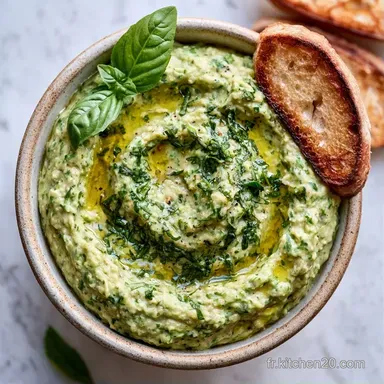 Dip D'Aubergine Au Basilic en 60 Minutes Fiche recette