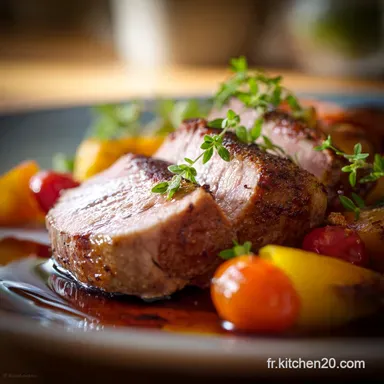 Filet Mignon de Porc la Basquaise Facile la recette tendre et ensoleill&eacute;e Fiche recette