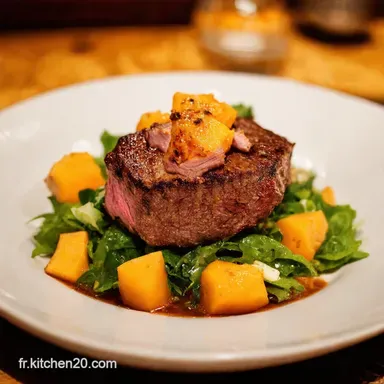 Filet Mignon de Porc Grill&eacute; Salade Melon &Eacute;pic&eacute;e Mon Secret Fiche recette