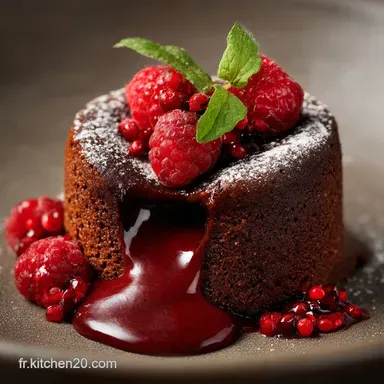 Fondant Chocolat C&oelig;ur Framboise Coulant Le MiCuit Parfait Fiche recette