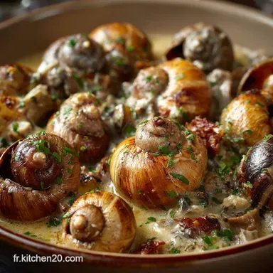 Fricass&eacute;e de C&egrave;pes aux Escargots Recette gourmande du terroir Fiche recette