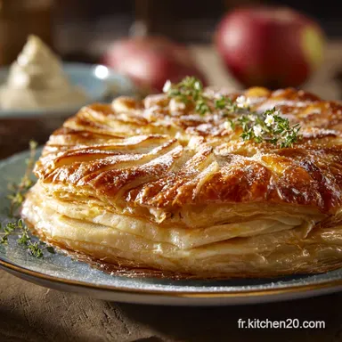 Galette des Rois Pomme sans sucre ajout&eacute; L&eacute;g&egrave;re cr&eacute;meuse et sant&eacute; Fiche recette