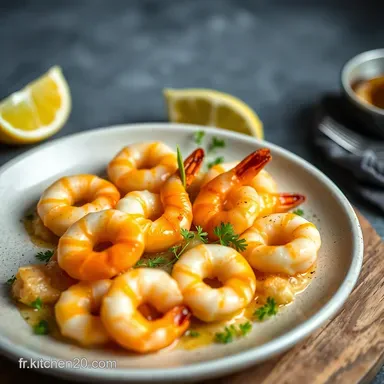 Plancha Recettes Faciles: Gambas au Beurre Ma&icirc;tre d'H&ocirc;tel! Fiche recette