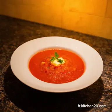 Gaspacho Tomate Andalou Fra&icirc;cheur Soleil dans Votre Assiette Fiche recette