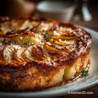 G&acirc;teau Invisible aux Pommes de Terre et Comt&eacute; Recette Montagnarde et Fondante