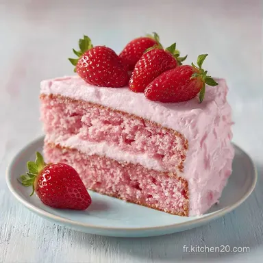 G&acirc;teau Moelleux Fraises pour 8 Parts Fiche recette