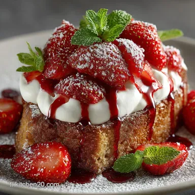 G&acirc;teau Moelleux aux Fraises &agrave; la Cr&egrave;me Fra&icirc;che Recette Facile