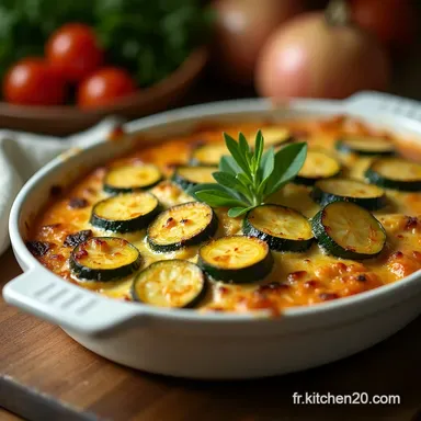 Le Gratin de Courgettes Cr&eacute;meux de GrandM&egrave;re aux Fines Herbes Fiche recette