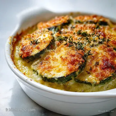 Gratin de Courgettes au Four: Crispy Baked with B&eacute;chamel Fiche recette