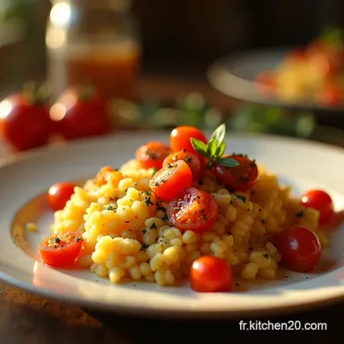Gratin de Couscous &agrave; la Feta et Tomate Recette Soleil Facile Fiche recette