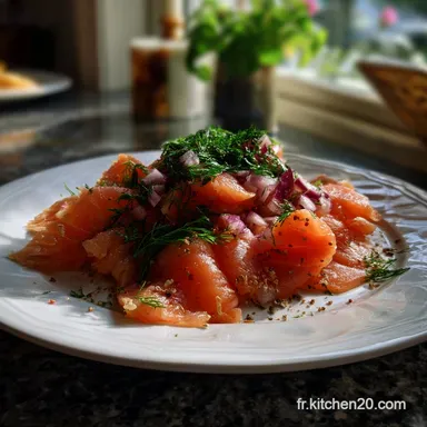 Recette de Saumon Gravlax &agrave; la Su&eacute;doise Classique Fiche recette