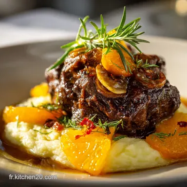 Jarret de B&oelig;uf fa&ccedil;on Osso Buco &agrave; lorange : Le secret du b&oelig;uf confit.