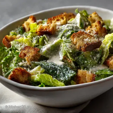 Salade C&eacute;sar : L&Eacute;mulsion Parfaite et Cro&ucirc;tons Maison Fiche recette