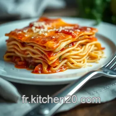 Lasagne au Thon M&eacute;diterran&eacute;enne : Un Plat Savoureux et Facile &agrave; Pr&eacute;parer Fiche recette