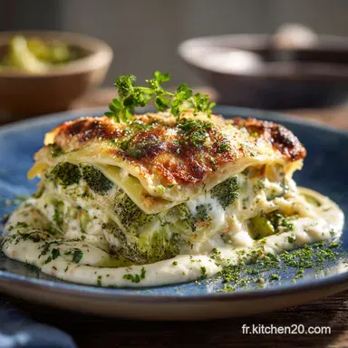 Lasagnes au Brocoli Courgette et Ricotta Version Cr&eacute;meuse et L&eacute;g&egrave;re Fiche recette