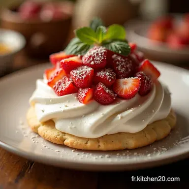 Biscuits Meringue G&eacute;ants Recette Pavlova XXL Facile Fiche recette