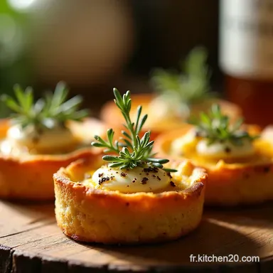 MiniQuiches au Ch&egrave;vre et Thym Recettes dap&eacute;ro d&icirc;natoire Fiche recette