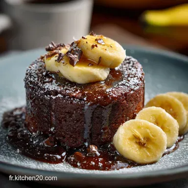 Moelleux au Chocolat et Banane sans Beurre : la recette facile et saine Fiche recette