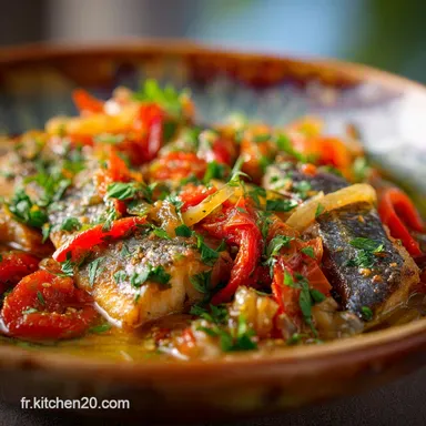 Morue &agrave; la Basquaise : Recette Traditionnelle et Piperade Fiche recette