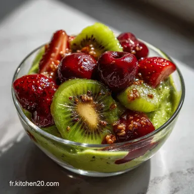 Mousse Kiwi Fruits Rouges : La Recette L&eacute;g&egrave;re et Facile du Chef Fiche recette