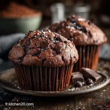 Muffins au chocolat double Moelleux garanti avec le secret du chef Fiche recette