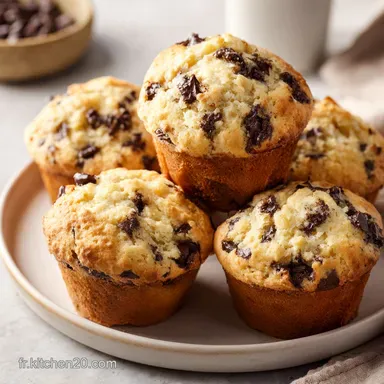 Muffins P&eacute;pites Chocolat en 40 Minutes Fiche recette