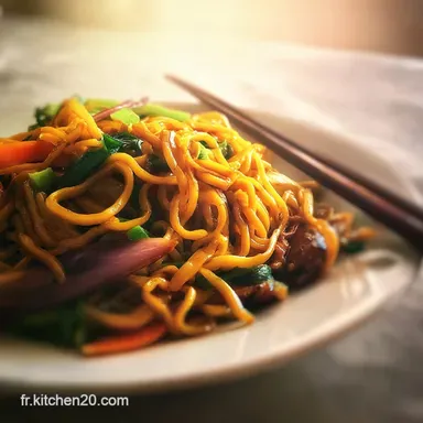 Nouilles chinoises saut&eacute;es recette: Ready in 30 Min Fiche recette