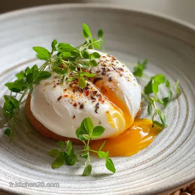 Oeuf poch&eacute;: M&eacute;thode Cuisson Parfaite en 5 Min Fiche recette
