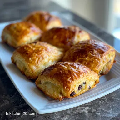 Pain au chocolat recette p&acirc;te feuillet&eacute;e maison rapide Fiche recette